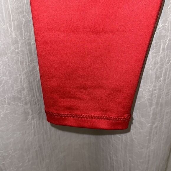 aerie L Vibrant Red Real Me 7/8 High Waisted Athletic Leggings - Picture 5 of 9